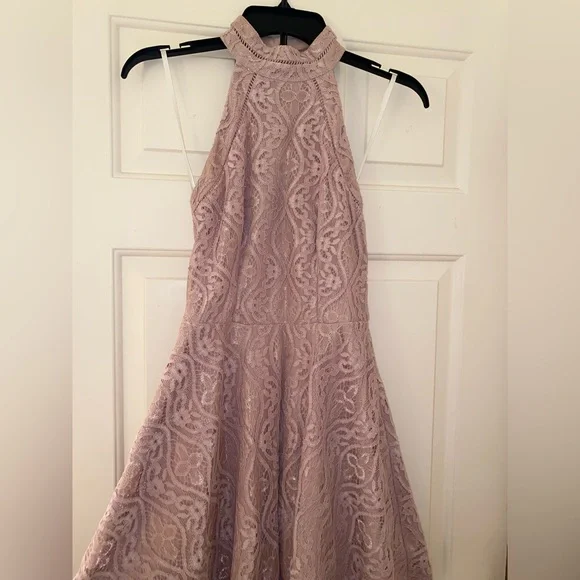 Dresses | Dusty Pink Halter Homecoming Dress | Poshmark